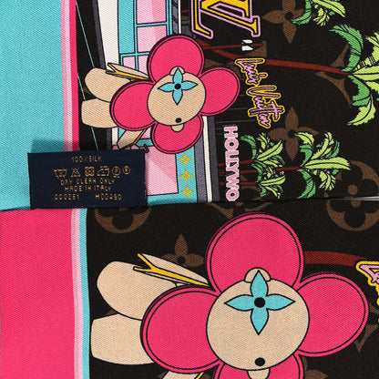 Louis Vuitton Silk Monogram 2021 Hollywood Christmas Animation Bandeau Marron 4 of 4