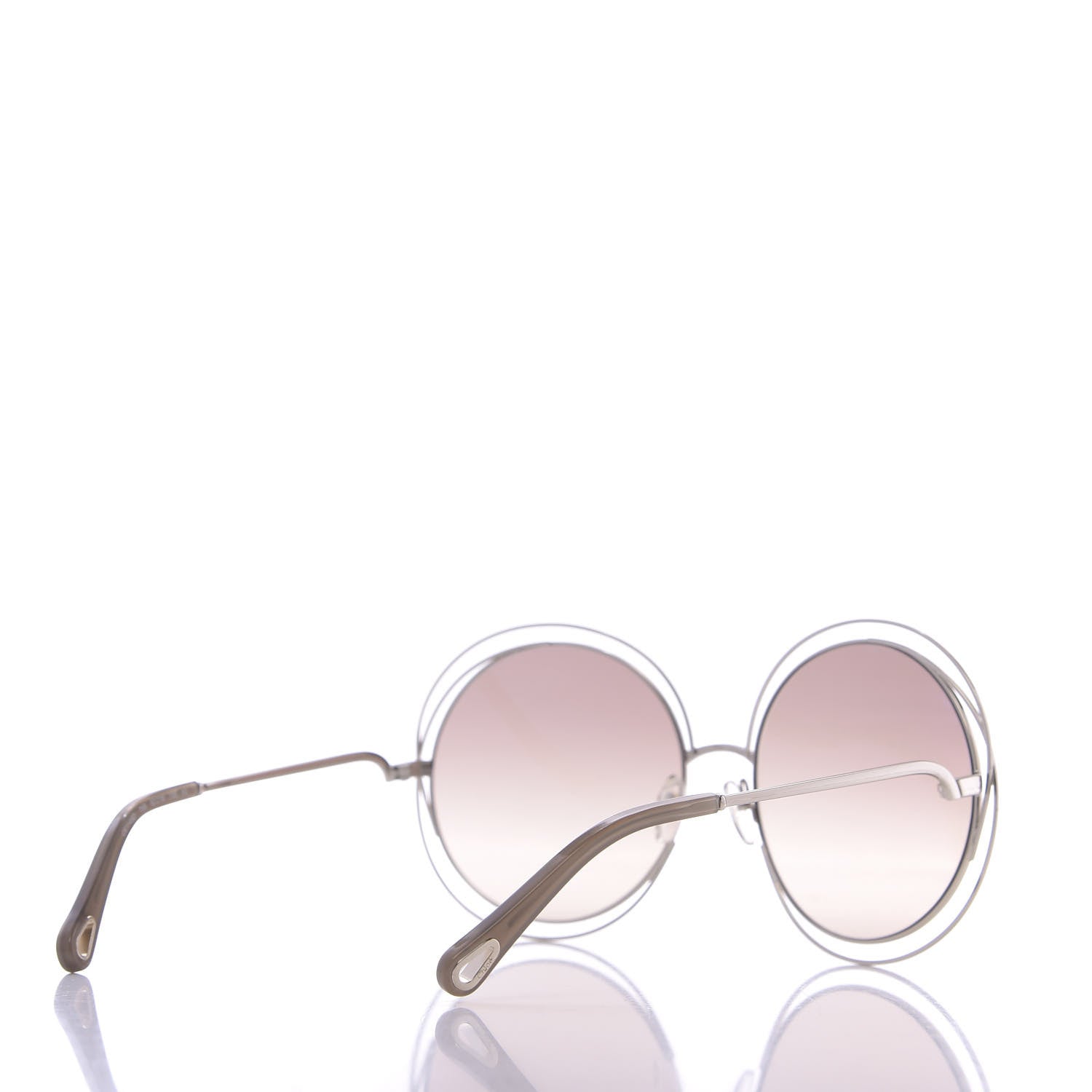 Chloe Metal Oversized Round Carlina Oversized Round Sunglasses CE114S Gold 4 of 7