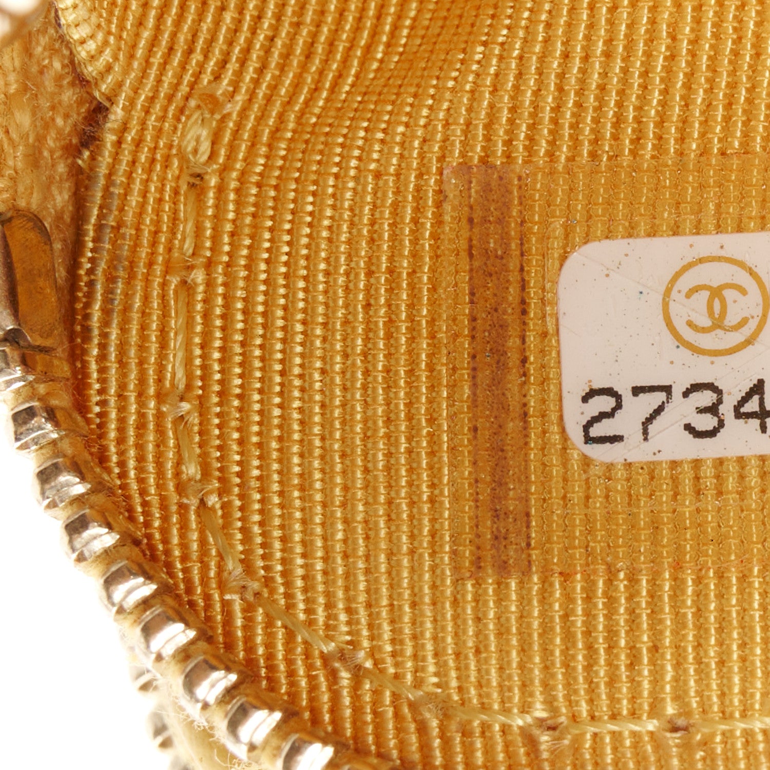 Chanel Caviar Quilted Small Clutch With Chain Yellow 9 of 12