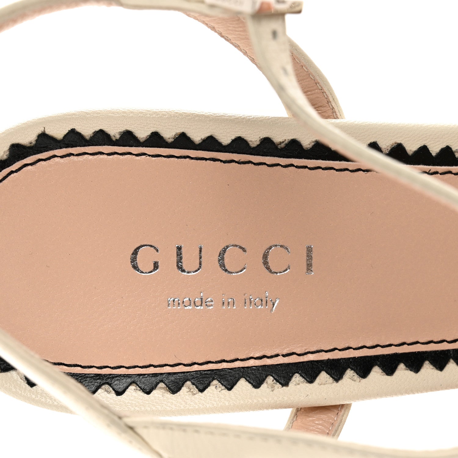 Gucci Malaga Kid Interlocking G Studs 25/85mm Platform Sandals 35.5 Mystic White 7 of 9