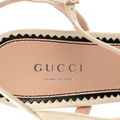Gucci Malaga Kid Interlocking G Studs 25/85mm Platform Sandals 35.5 Mystic White 7 of 9