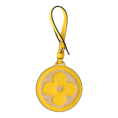 Louis Vuitton Calfskin Raffia Onthego Bag Charm Yellow 1 of 4