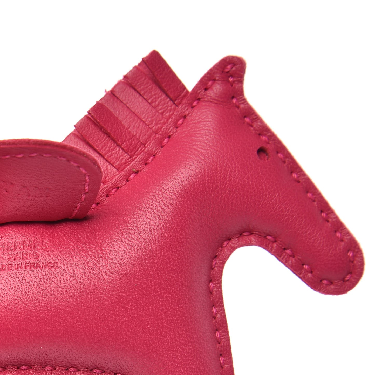 Milo Lambskin Grigri Rodeo Horse Bag Charm PM Rose Mexico
