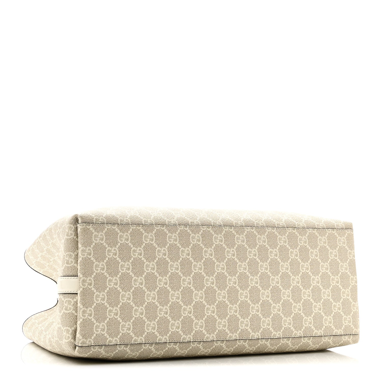 Gucci GG Supreme Monogram Emblem Large Tote Bag  Mystic White Oatmeal 4 of 11