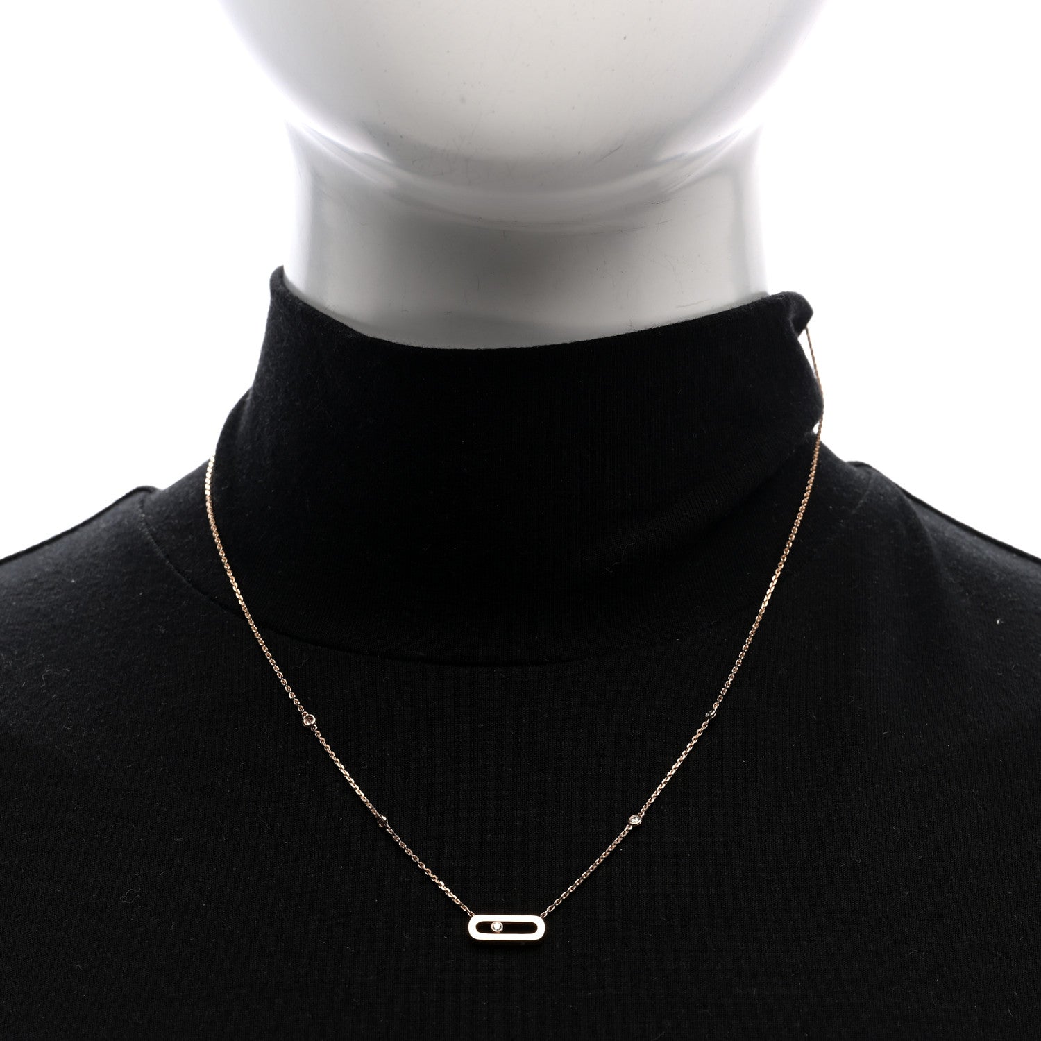 Messika 18K Yellow Gold Diamond Move Uno Necklace 2 of 5