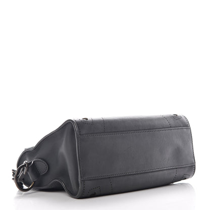Balenciaga Veau Soyeux Perforated Blackout Hardware Mini City Gris Fossile 4 of 10