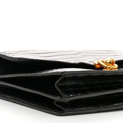 Hermes Shiny Crocodile Sac Cordeliere Black 8 of 10