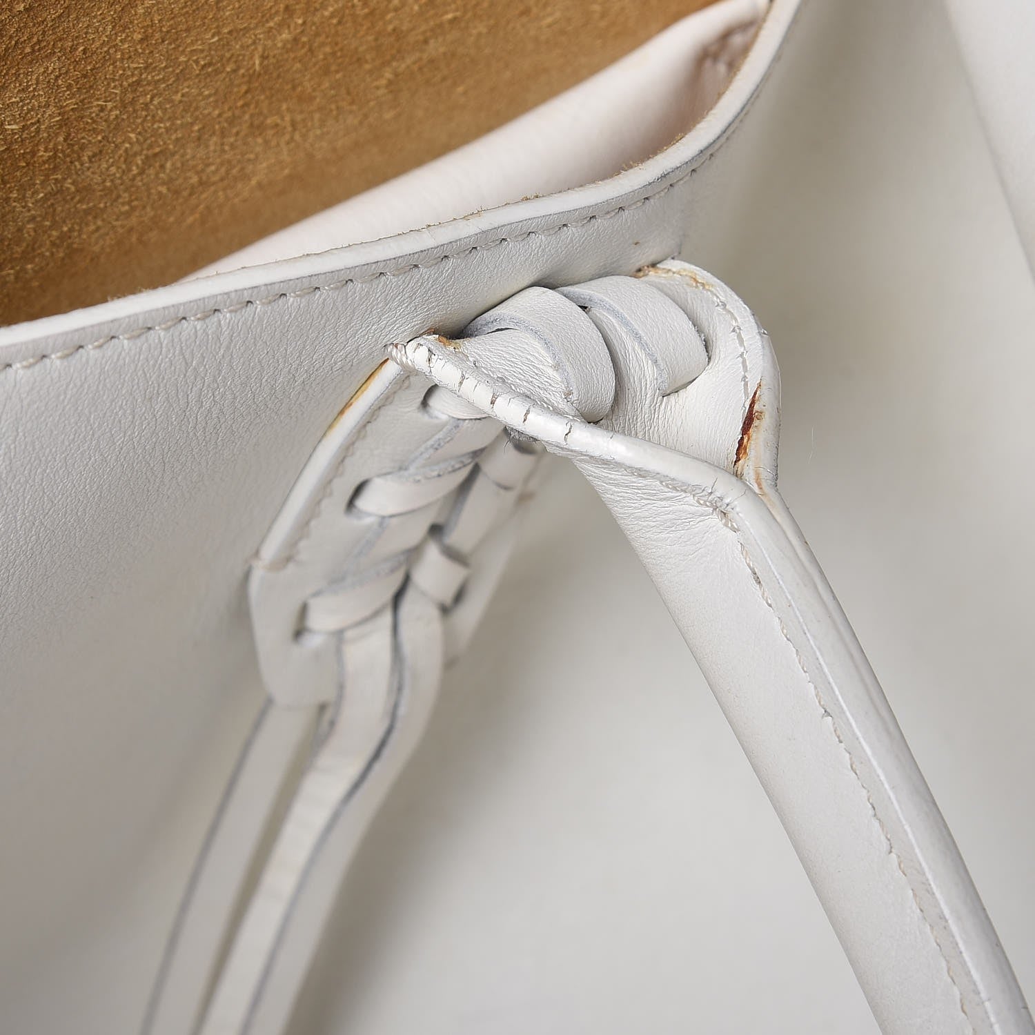 Lanvin Smooth Calfskin Medium Fringe Shopper Tote White 11 of 20