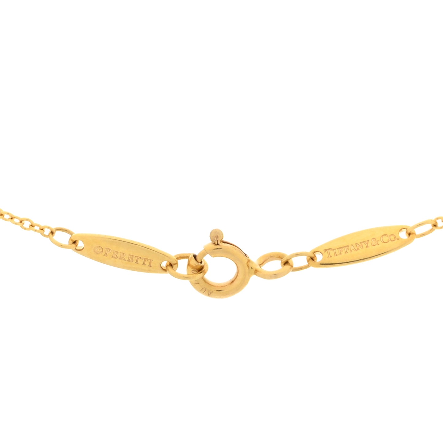 18K Yellow Gold Diamond .12ct Elsa Peretti Diamonds by the Yard Pendant Necklace
