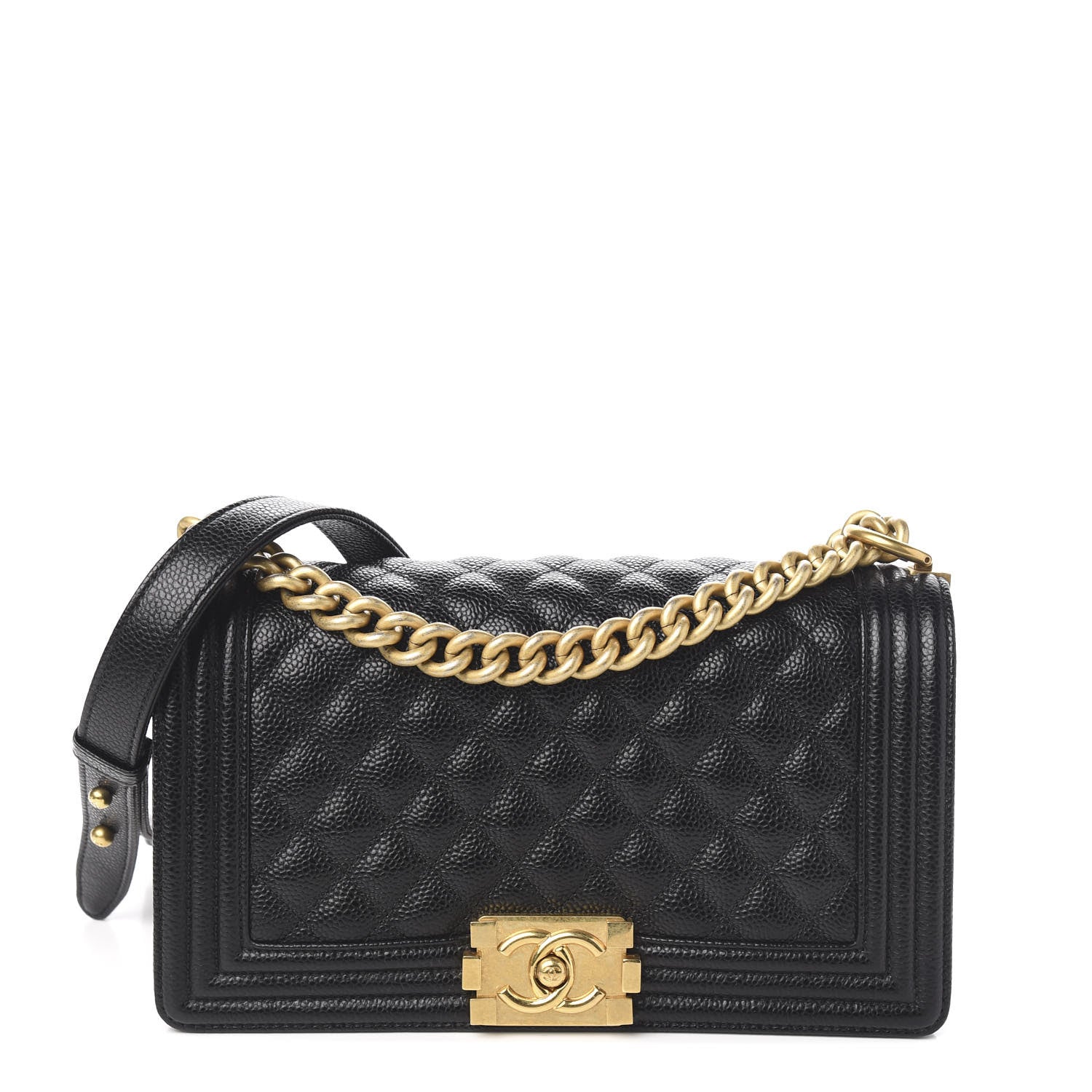Chanel Caviar Quilted Medium Boy Flap Black 1 of 9