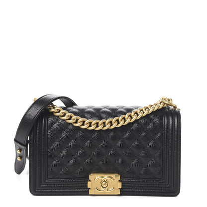 Chanel Caviar Quilted Medium Boy Flap Black 1 of 9