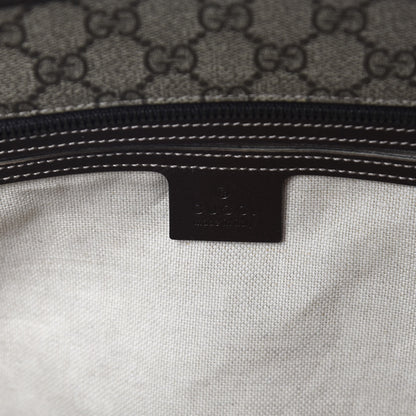 Gucci GG Supreme Monogram Medium Zippered Shopping Tote Dark Brown 8 of 12