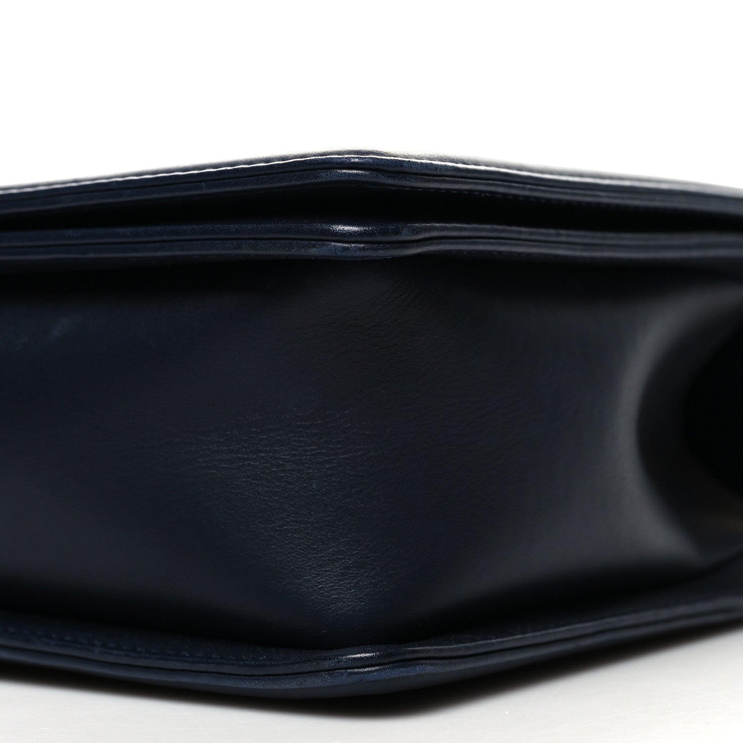 Chanel Calfskin Caviar Suede Chevron New Medium Boy Flap Navy 10 of 11
