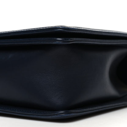 Chanel Calfskin Caviar Suede Chevron New Medium Boy Flap Navy 10 of 11
