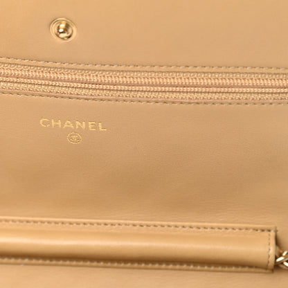 Chanel Metallic Patent Quilted Wallet On Chain WOC Gold 14 of 16