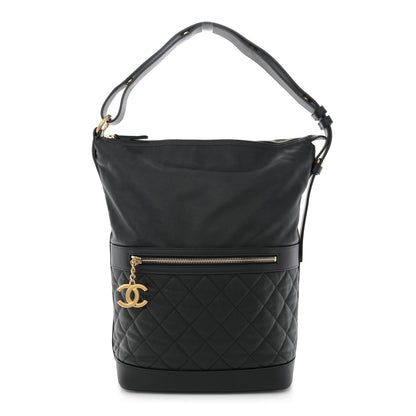 Chanel Caviar Lambskin Quilted Casual Style Hobo Black 1 of 12