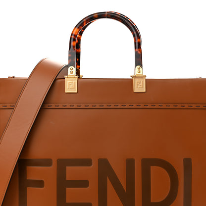 Fendi Vitello King Plexiglass Medium Fendi Sunshine Shopper Tote Cuoio 8 of 12
