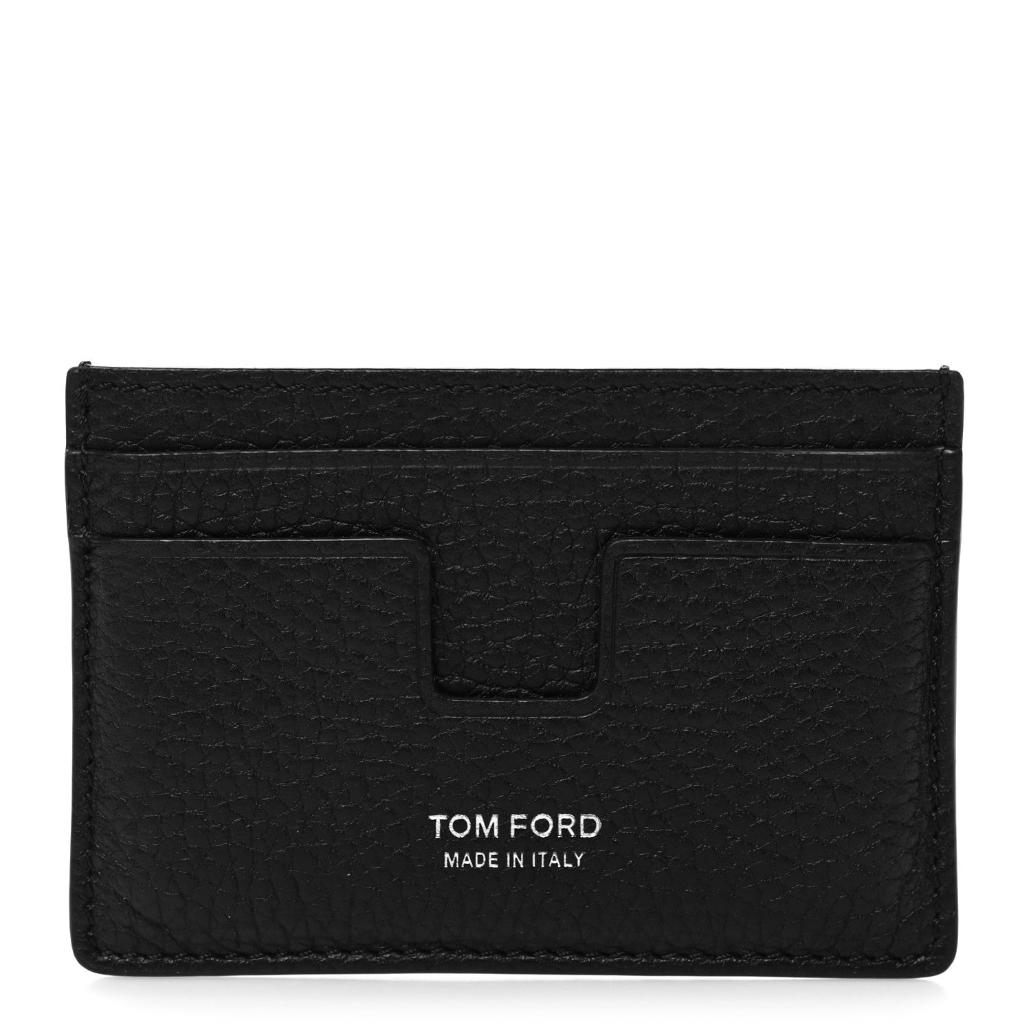 Tom Ford Grained Calfskin Card Holder Black 1 of 7
