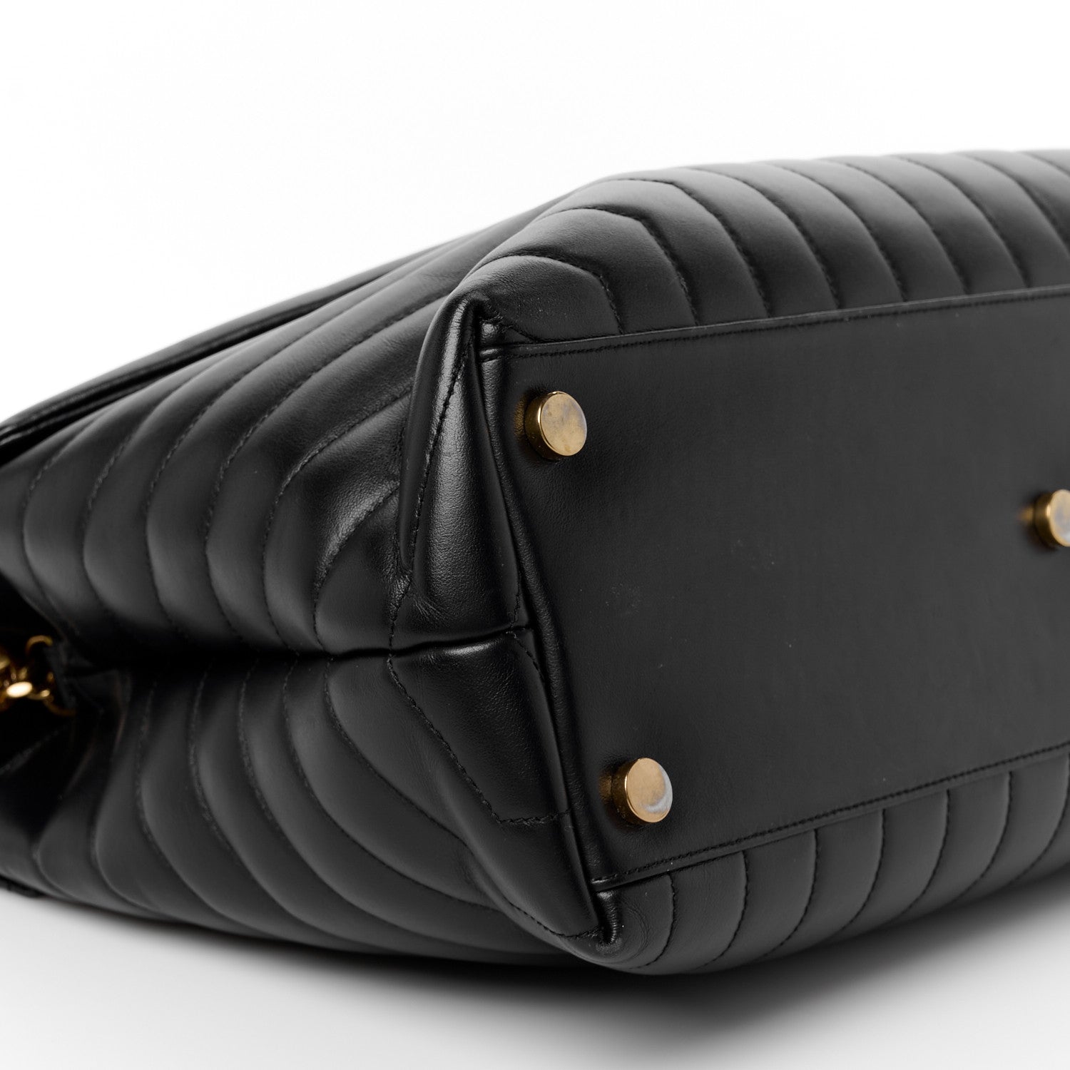 Saint Laurent Calfskin Y Quilted Monogram Large Loulou Chain Satchel Black 10 of 11