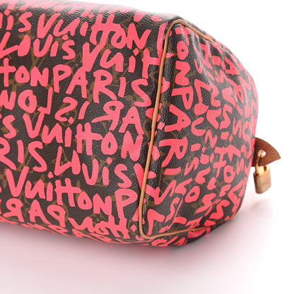 Louis Vuitton Monogram Graffiti Speedy 30 Fuchsia 9 of 9