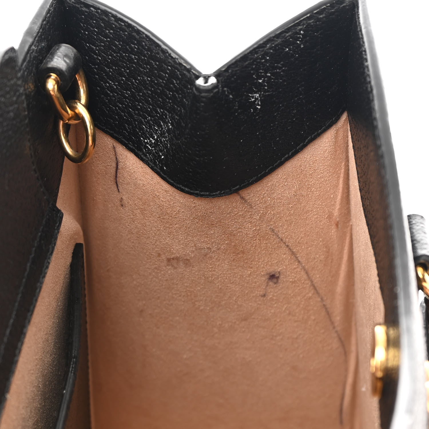 Gucci Textured Dollar Calfskin Web Small Diana Tote Bag Black Dusty Grey 13 of 22