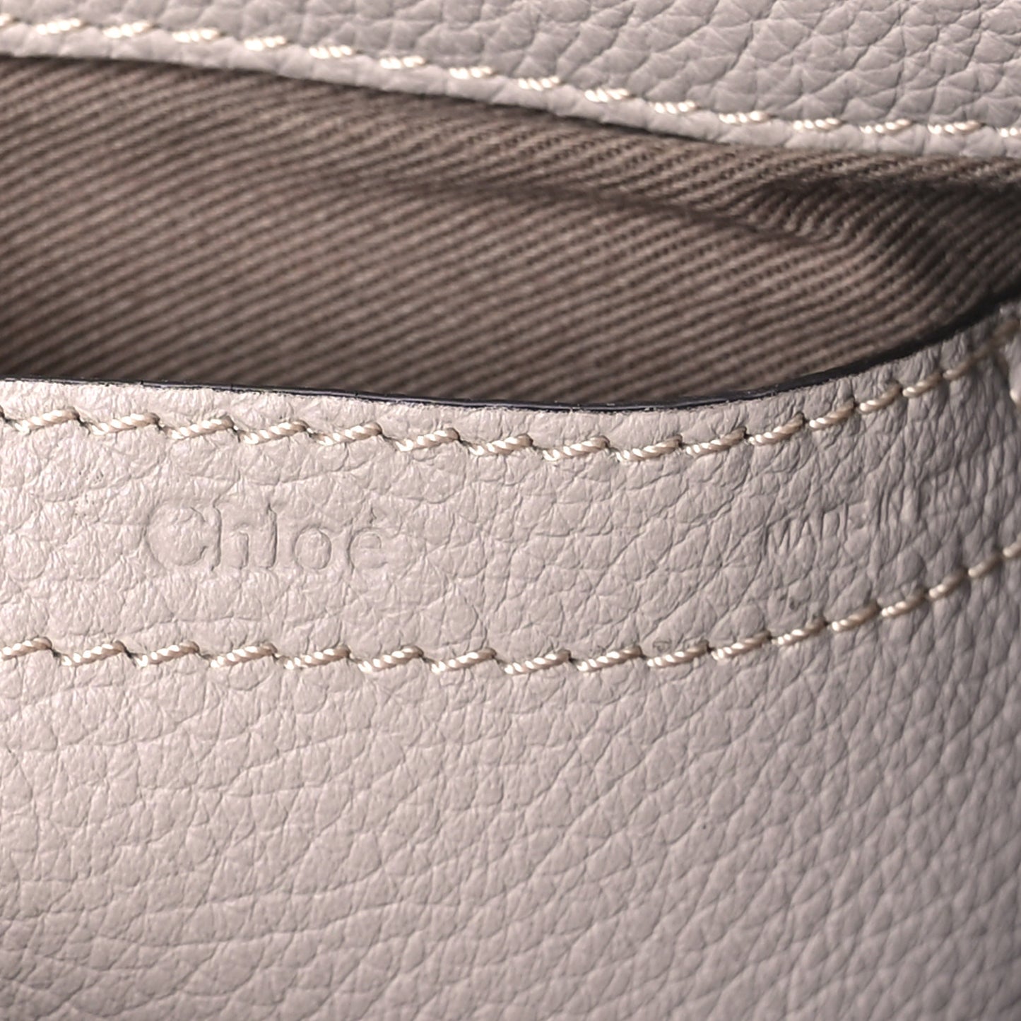 Grained Calfskin Small Marcie Saddle Bag Cashmere Grey