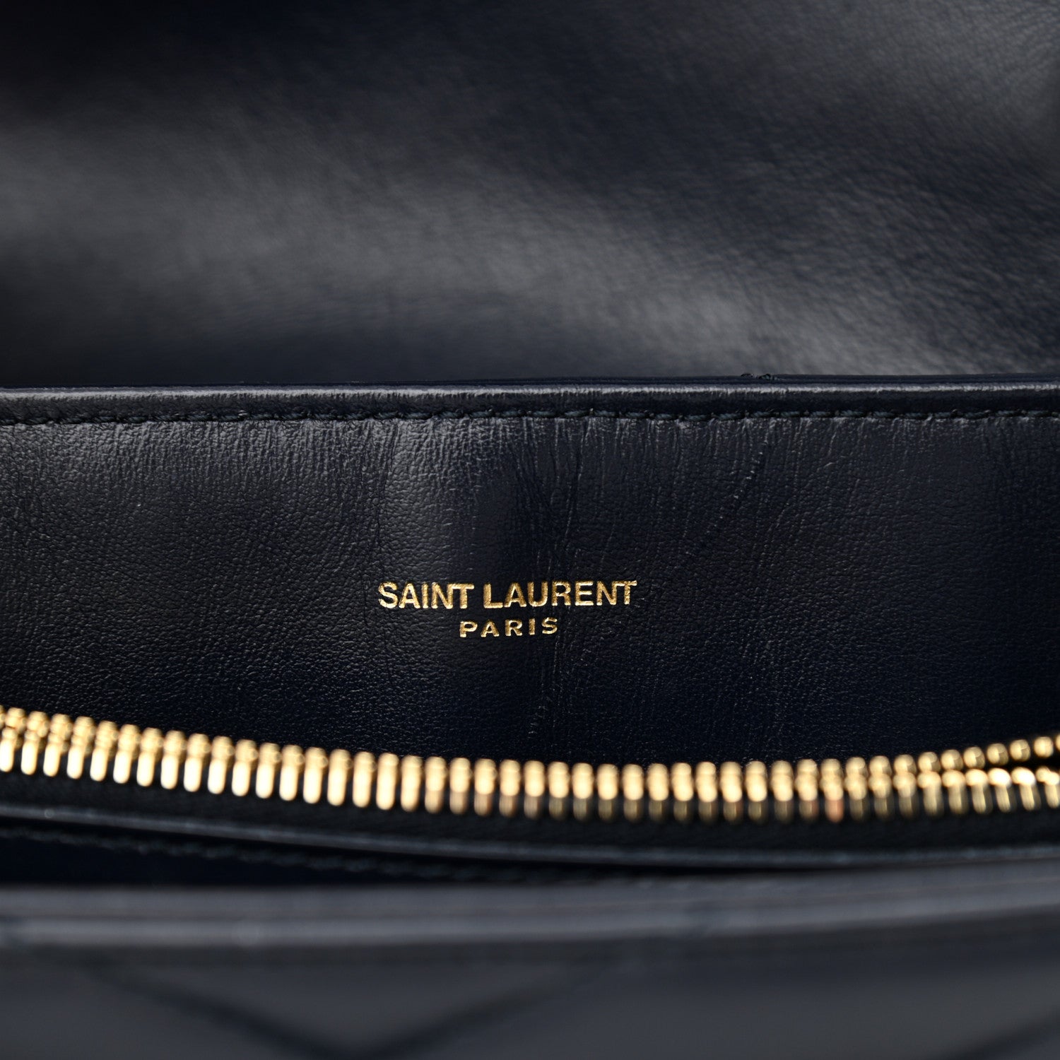 Saint Laurent Calfskin Y Quilted Monogram Medium Loulou Chain Satchel Deep Marine 8 of 11