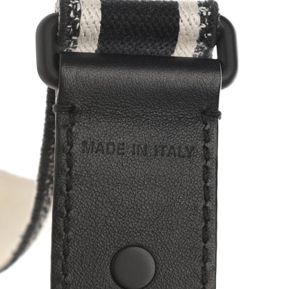 Christian Dior Canvas Embroidered Shoulder Strap Black Ultramatte 5 of 5