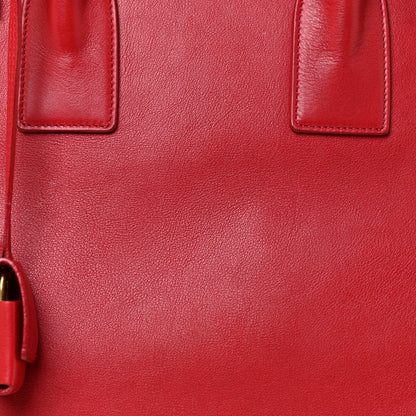 Saint Laurent Calfskin Small Sac De Jour Lipstick Red 10 of 25