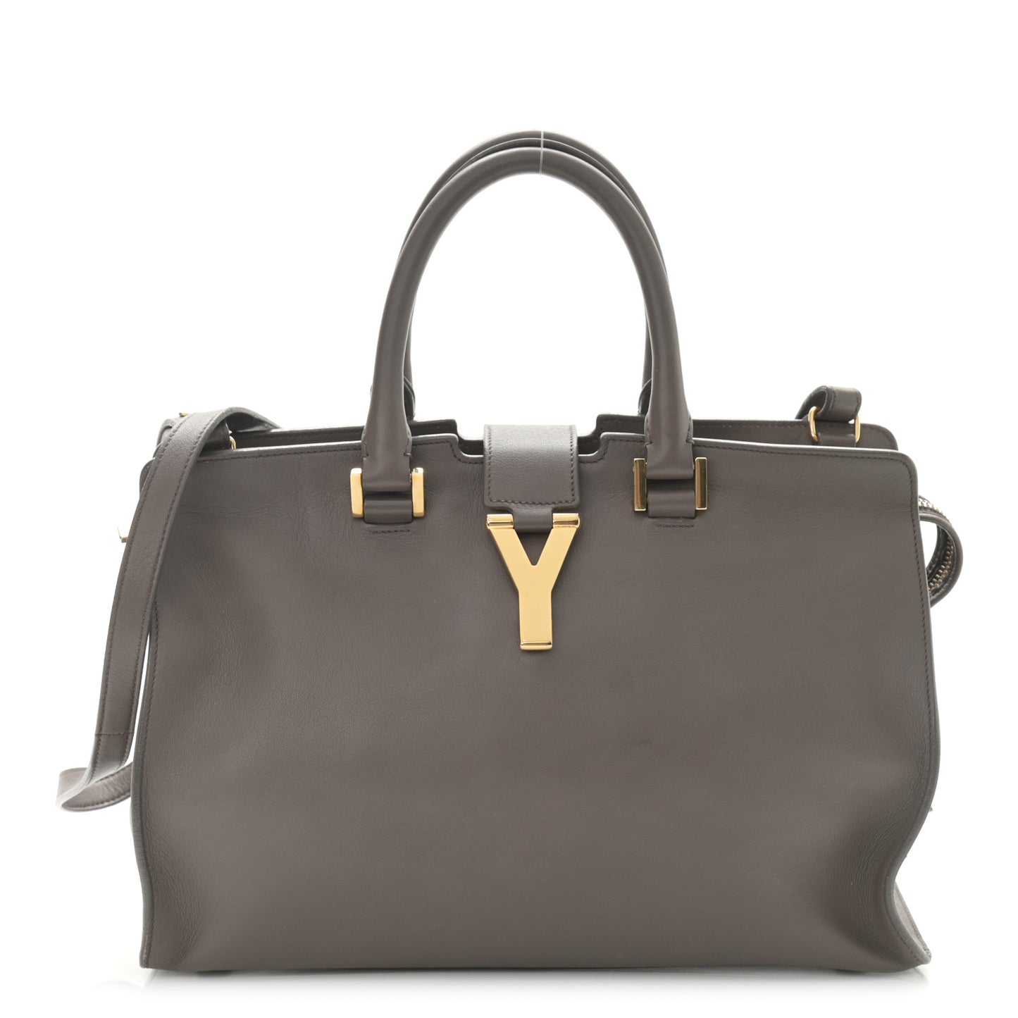 Calfskin Small Classic Y Cabas Gray