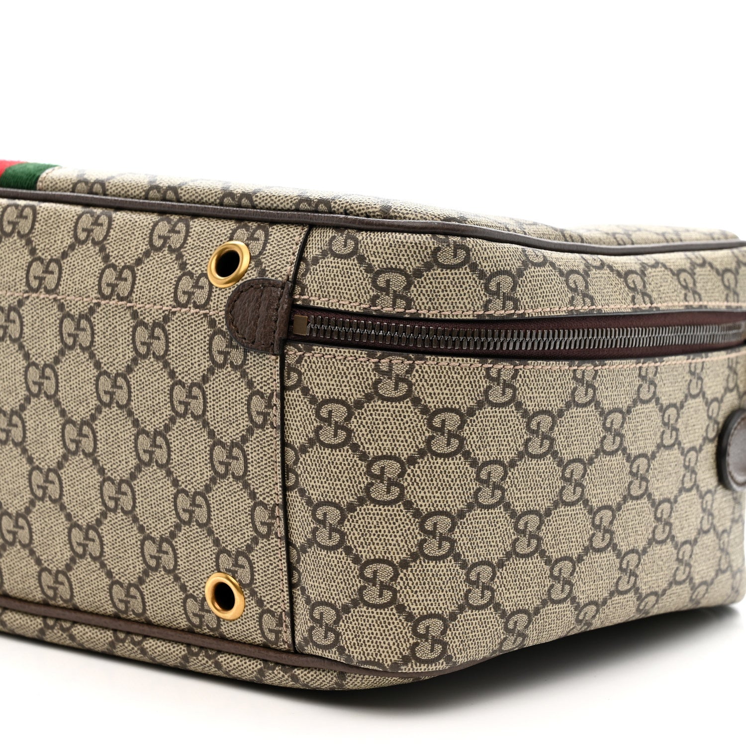 Gucci GG Supreme Monogram Textured Dollar Calfskin Web Savoy Shoe