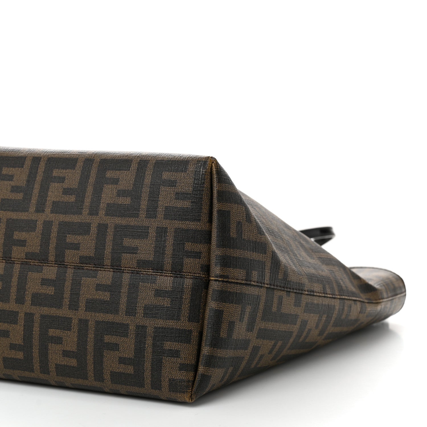Fendi Zucca Spalmati Patent Baguette Print Medium Roll Tote Tobacco 10 of 14