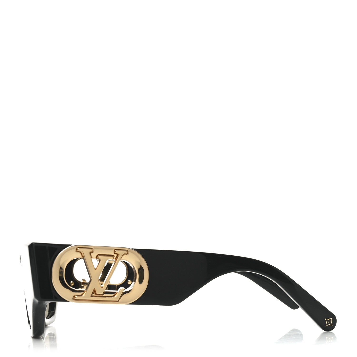 Louis Vuitton Acetate LV Link Square Sunglasses Z1661W Black 3 of 7