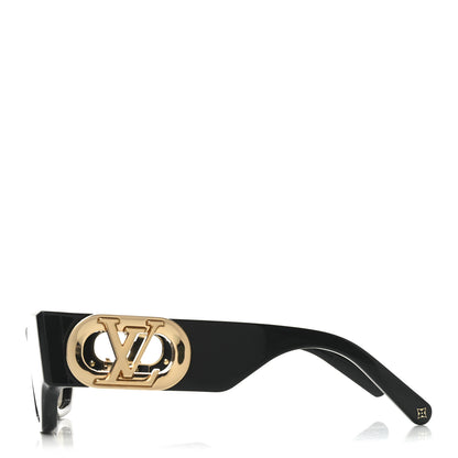 Louis Vuitton Acetate LV Link Square Sunglasses Z1661W Black 3 of 7
