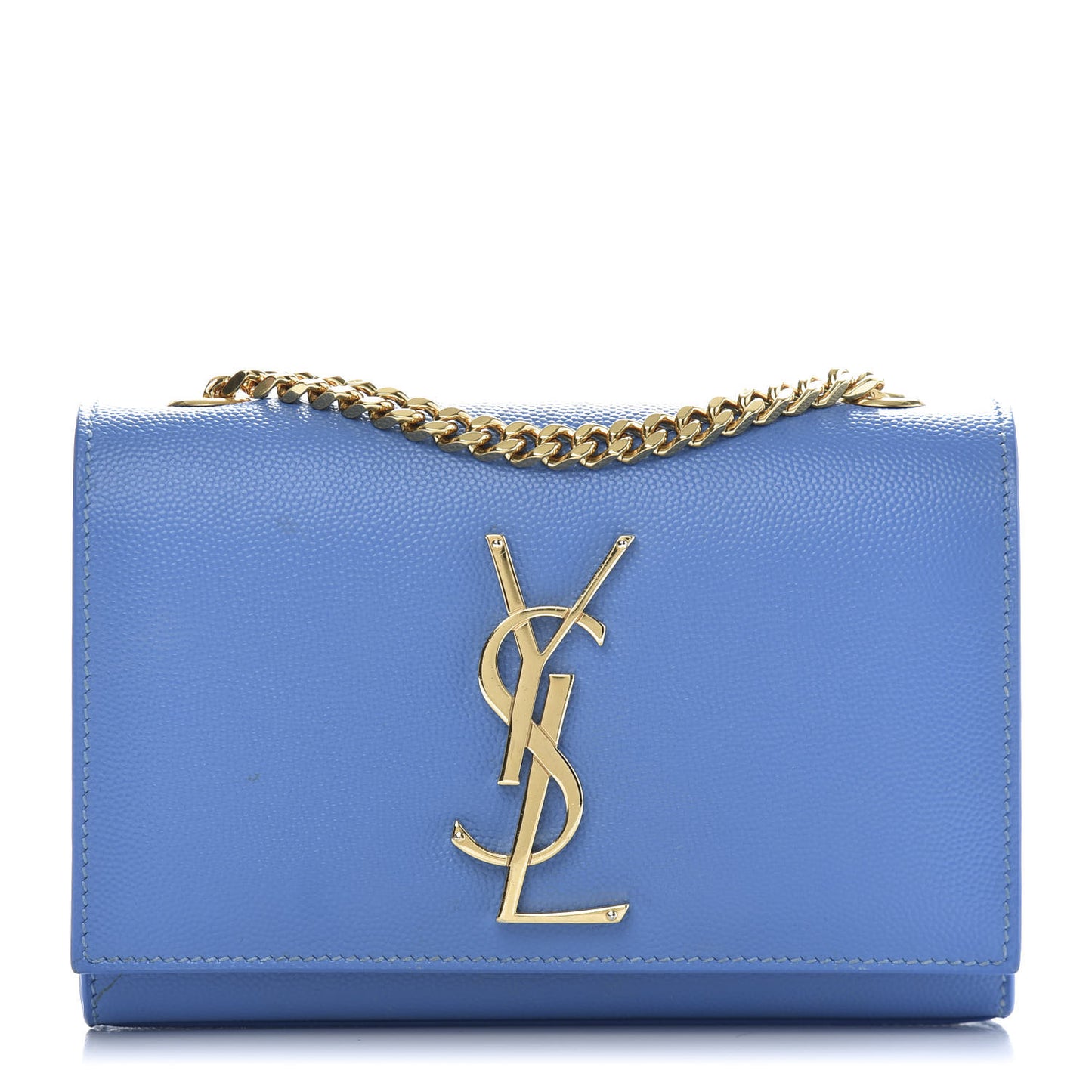 Grain De Poudre Small Classic Monogram Kate Satchel Blue Clair