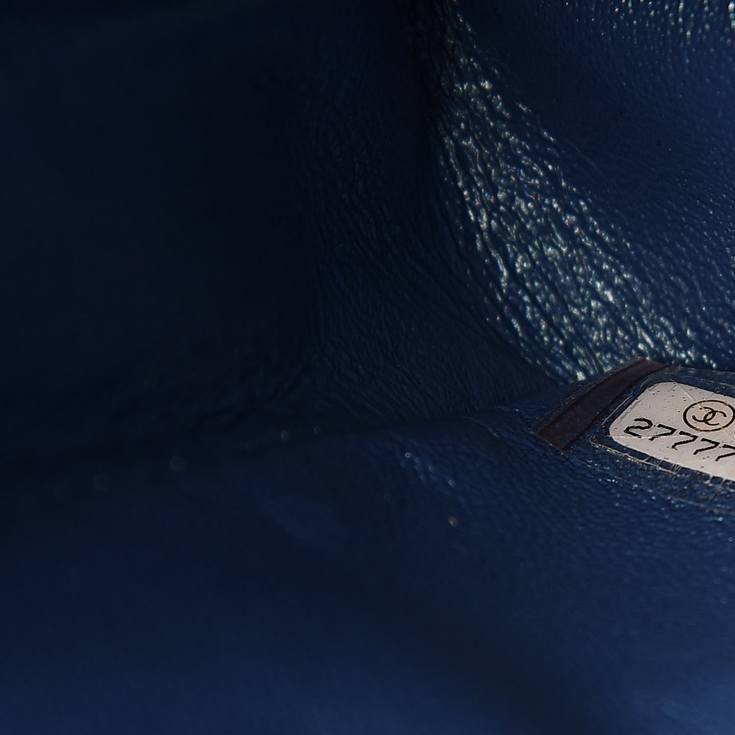 Chanel Iridescent Caviar Quilted Medium Double Flap Dark Blue 7 of 11