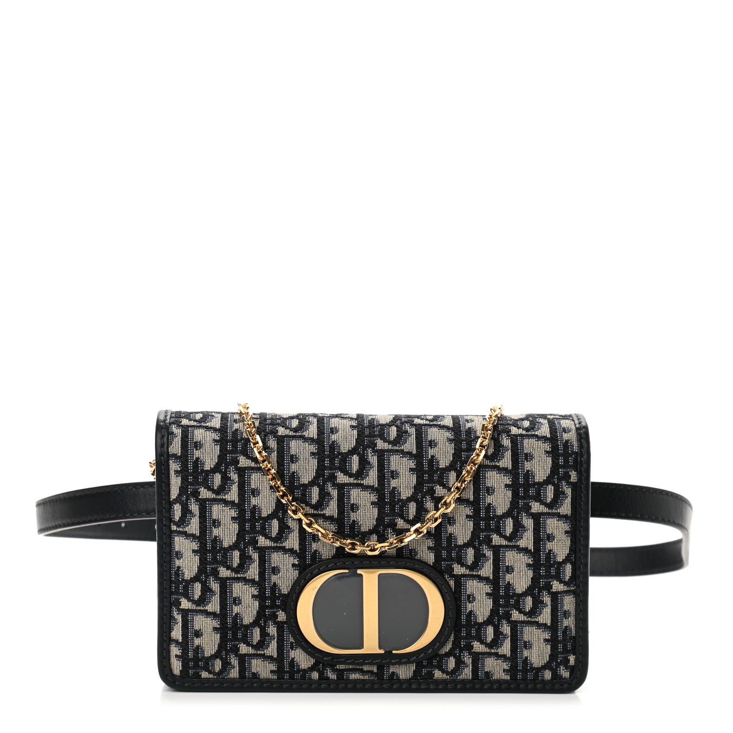 Christian Dior Oblique 30 Montaigne 2-In-1 Pouch Blue 1 of 11