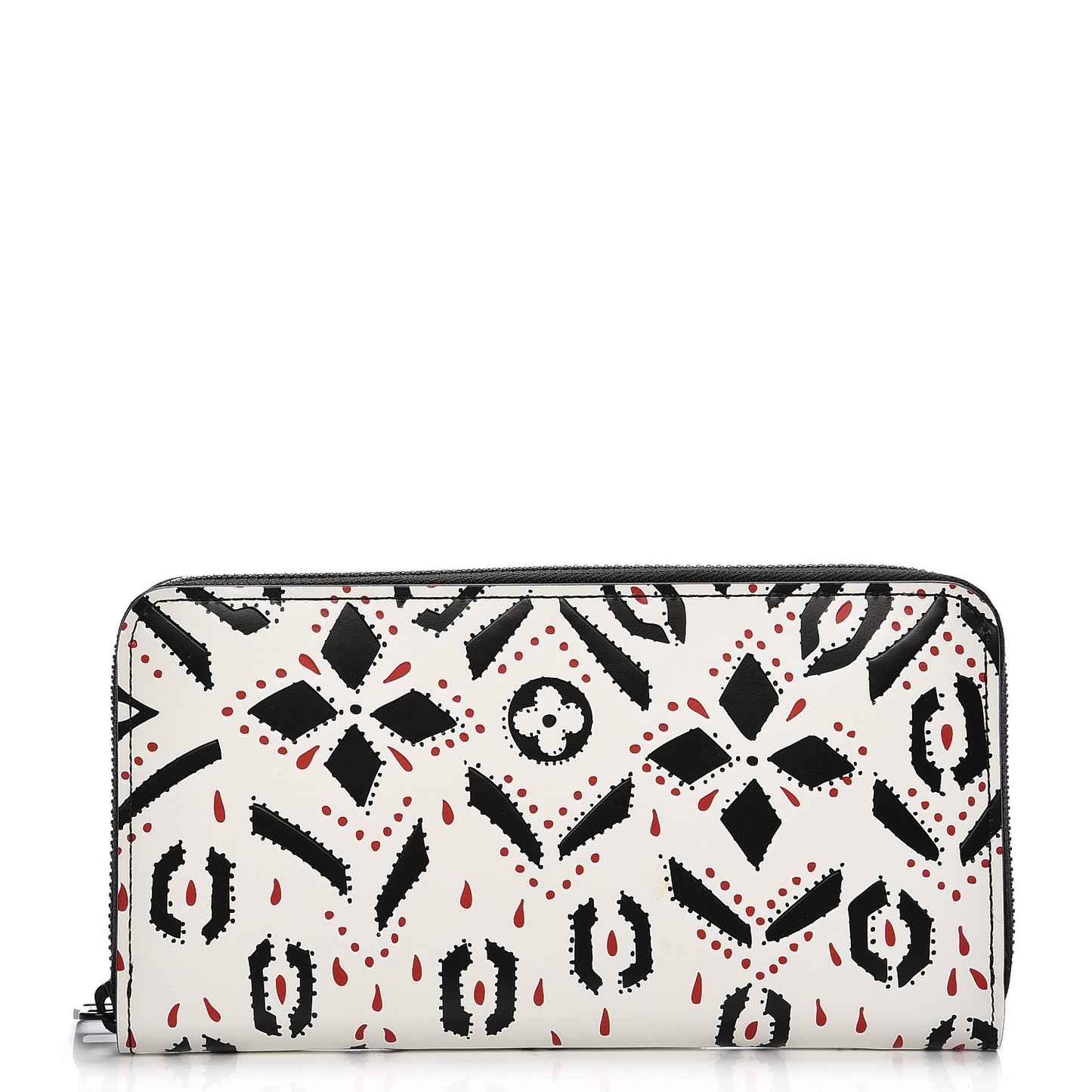 Calfskin Zippy Wallet Graphic Print