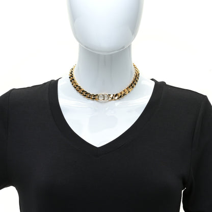 Christian Dior Metal Danseuse Etoile Chain Choker Necklace Gold 2 of 6