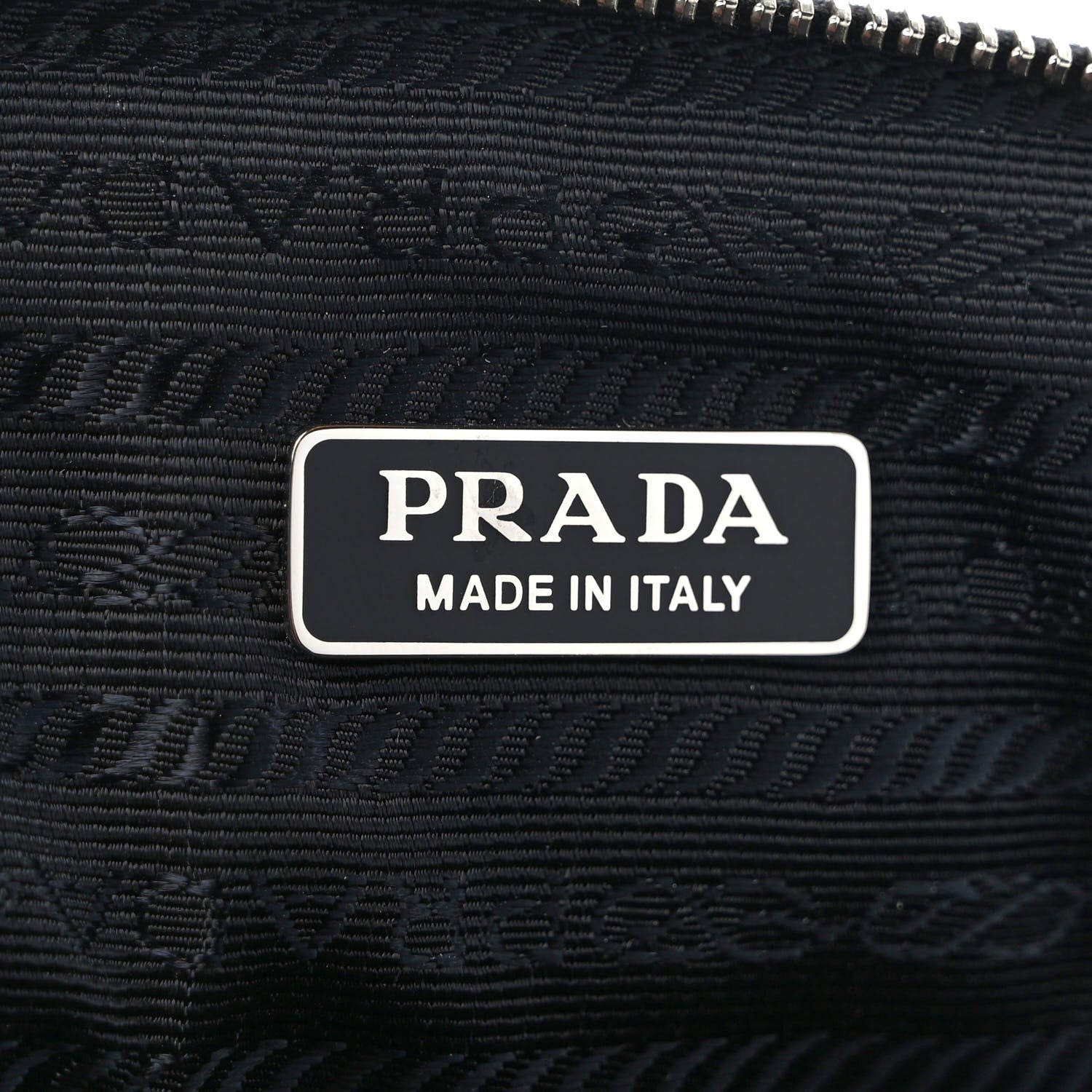 Prada Soft Calfskin Diagramme Wristlet Pouch Bag Black 6 of 7
