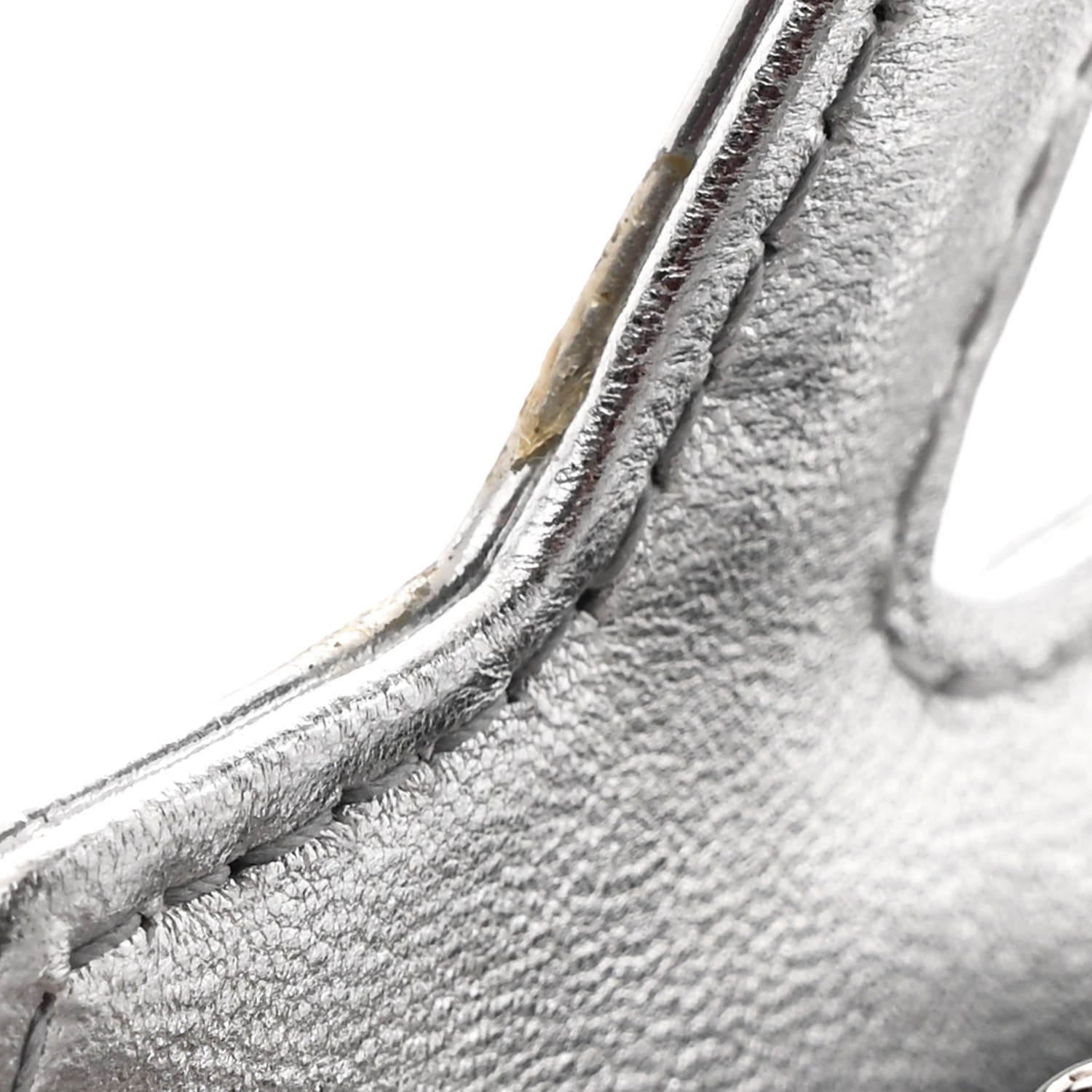 Salvatore Ferragamo Metallic Brushed Calfskin Micro Wanda Top