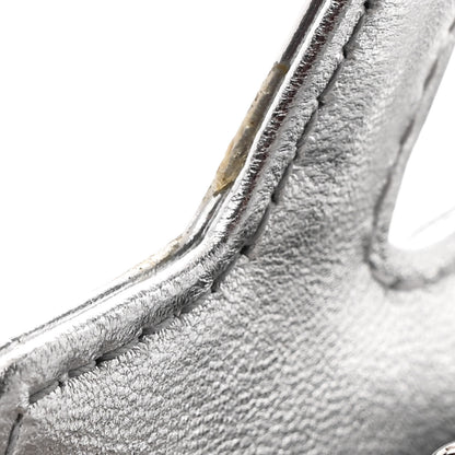 Salvatore Ferragamo Metallic Brushed Calfskin Micro Wanda Top Handle Bag Argento 12 of 12