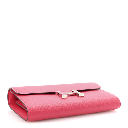 Hermes Epsom Alligator Lizard Constance Wallet To Go Rose Extreme 6 of 19
