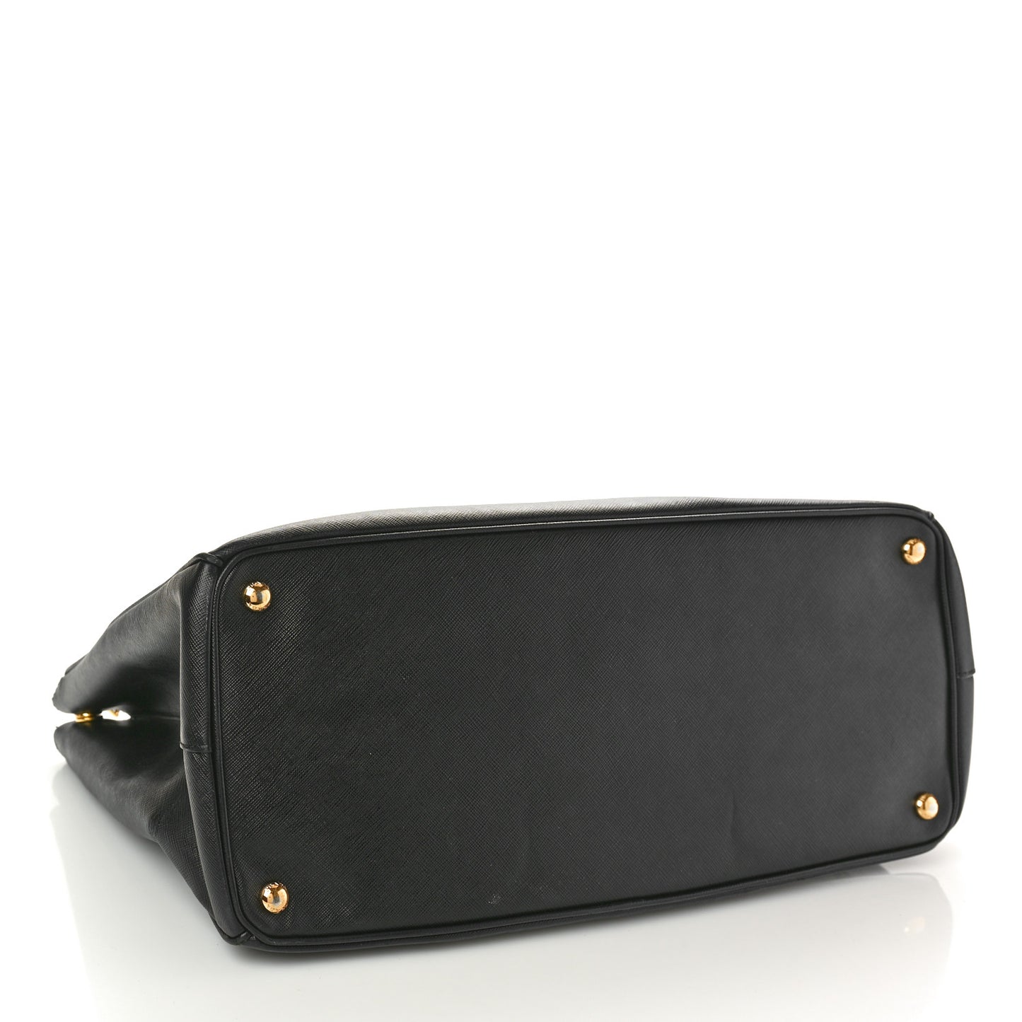 Saffiano Lux Large Galleria Double Zip Tote Black