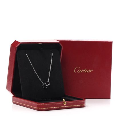 Cartier 18K White Gold Interlocking LOVE Necklace 7 of 7