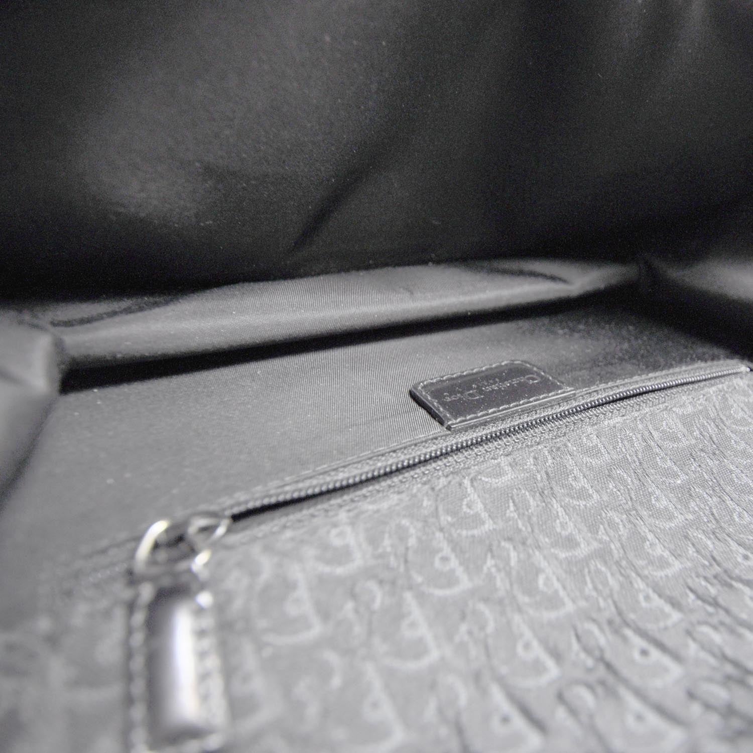 Christian Dior Leather D Trick Shoulder Bag Black and White 6 of 8
