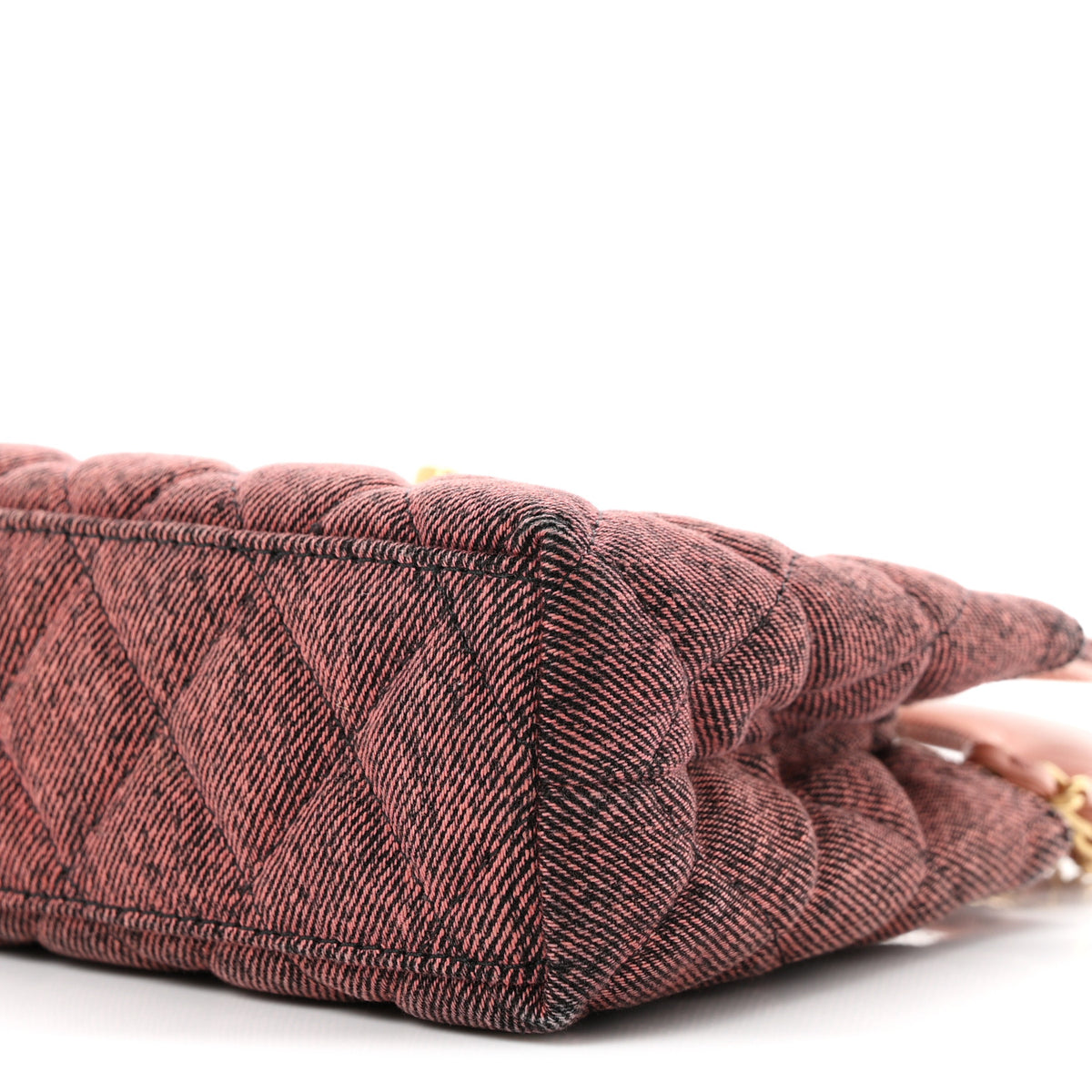 Chanel Denim Quilted Nano Kelly Shopper Orange Black 19 of 21