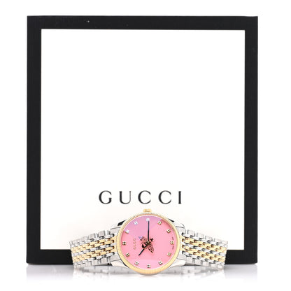 Gucci Stainless Steel 29mm G-Timeless Bee Quartz Watch Pink 5 of 5