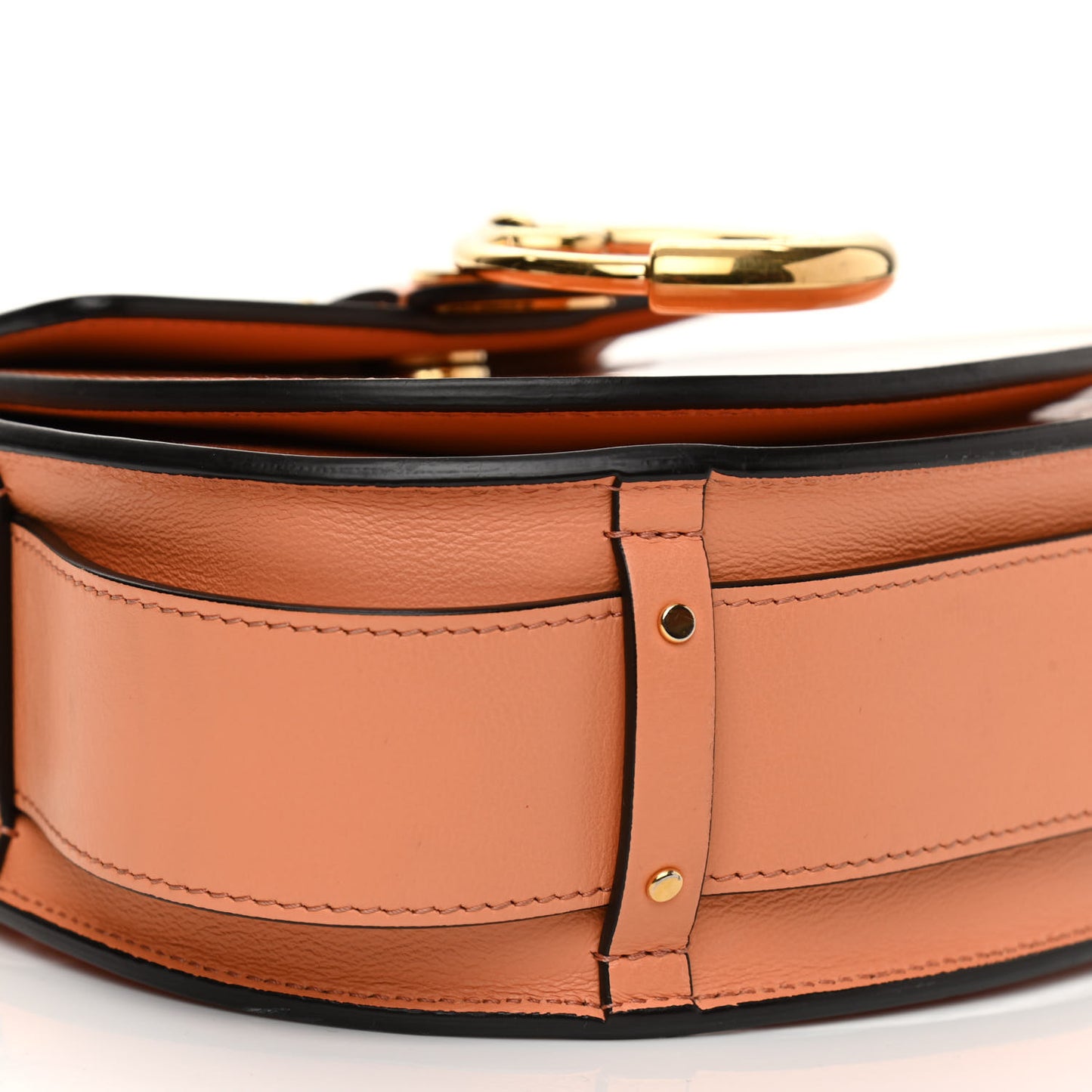 Patent Calfskin Suede Small Tess Bag Autumnal Brown