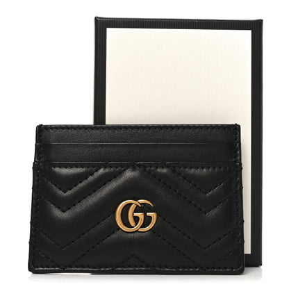 Gucci Calfskin Matelasse GG Marmont Card Holder Black 7 of 7